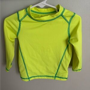 Kids Neon Green/Yellow Swim Shirt
